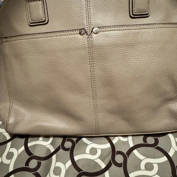 Tiagnello Gray Leather Handbag - Picture 2 of 6